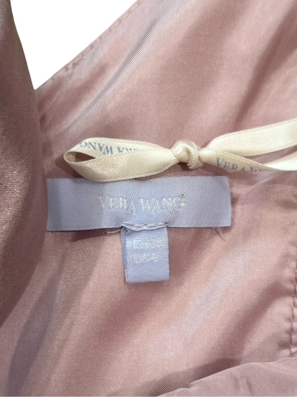 Vera Wang Lavender Silk Chiffon Mermaid Evening Gown Velvet Sash Formal Dress - Picture 10 of 11